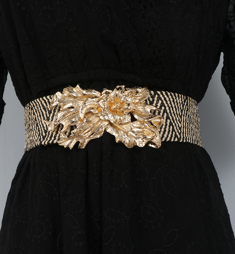 Ceinture Punk à Boucle Décorée à Rivets Multiples-WB7041