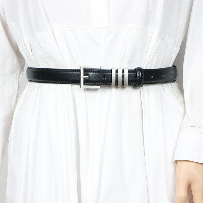 Gold Metal Buckle Waist Belt for Dress or Blazer – Punk Style