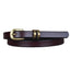 Vintage Gold Buckle Thin Leather Belt for Women – Dress & Skirt Accessory