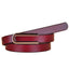 Elegant Thin Leather Belt with Silver U Buckle