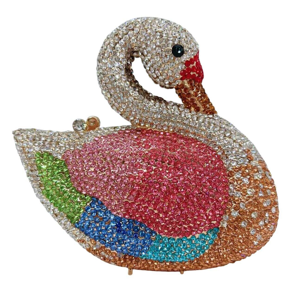 Luxury Diamond Swan Shaped Clutch Purse