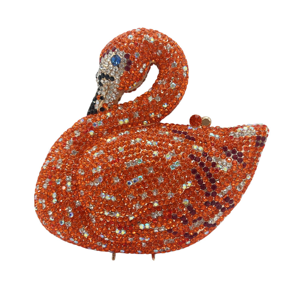 Luxury Diamond Swan Shaped Clutch Purse