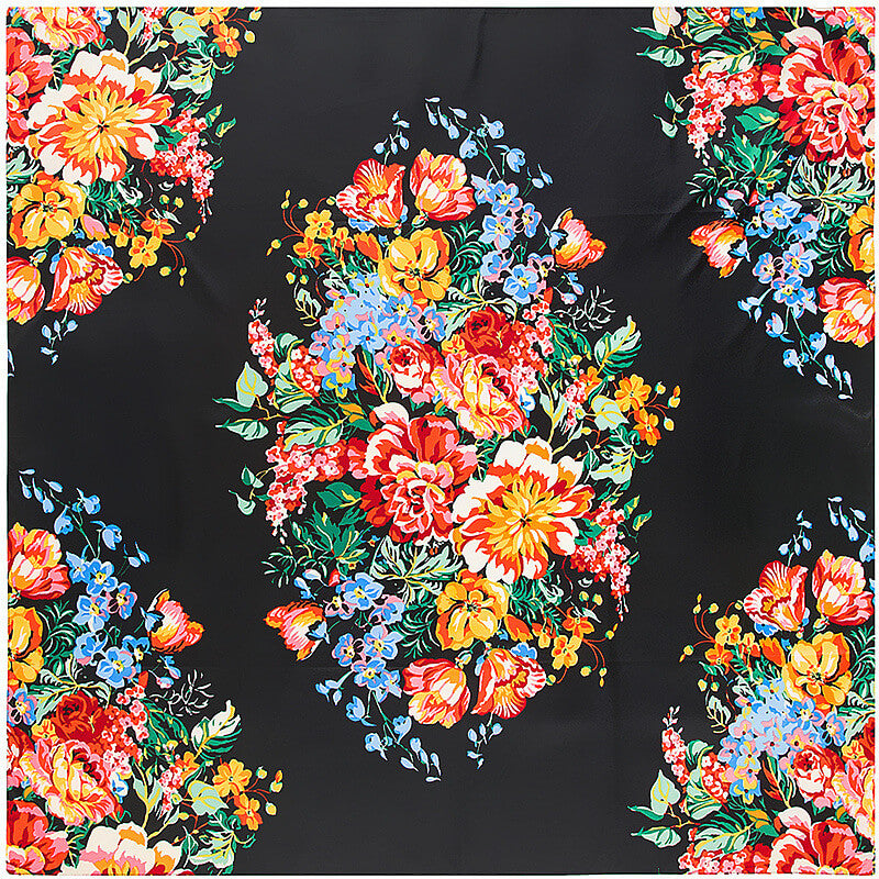 130*130CM 100% Imitation Silk Twill Silk Square Scarf Scarves Floral Tree Print Scarf-Multi Colors Accessories WAAMII   