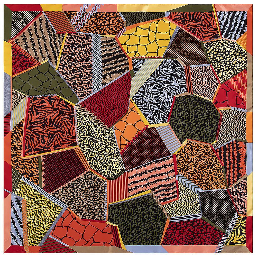 130*130CM 100% Imitation Silk Twill Silk Square Scarf Scarves Floral Tree Print Scarf-Multi Colors Accessories WAAMII   