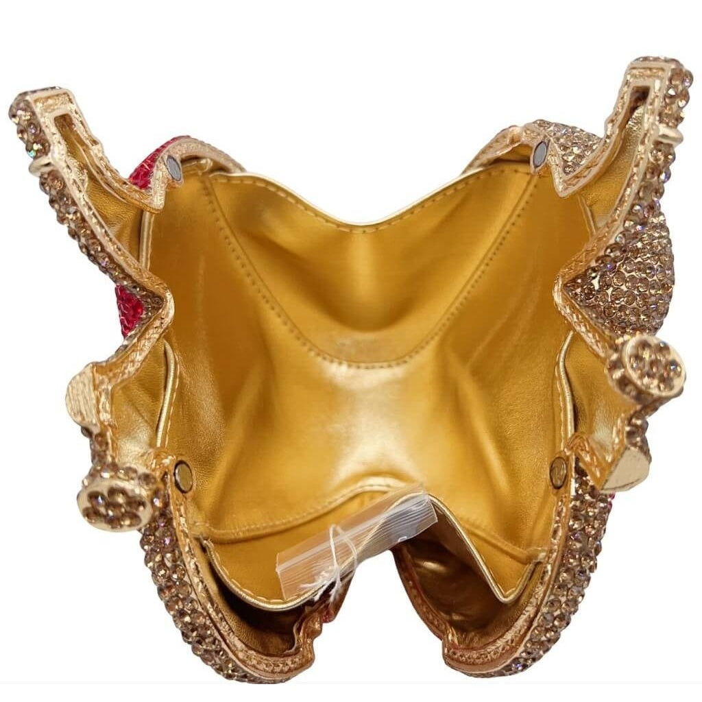 Sacred Muse Anatomical Heart Rhinestone Clutch - View 4
