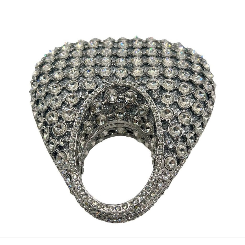 Silver Mirage Diamond Hollow Party Purse - View 3