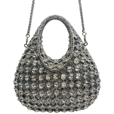 Silver Mirage Diamond Hollow Party Purse - View 4