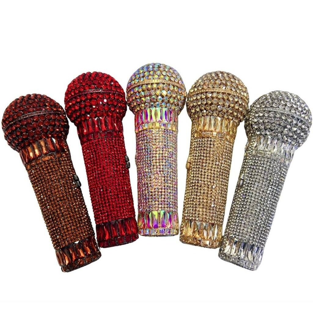 Starlight Echo Microphone Rhinestone Clutch