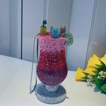 Sunset Spritz Hurricane Rhinestone Clutch