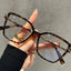 Tortoise Butterfly Square Glasses Frame W18156 - Retro Leopard Print