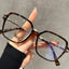 Tortoise Geometric Square Glasses Frame W18055 - Leopard Print