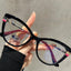 Tortoise TR90 Cat-Eye PresctiptionGlasses Frame W17334 - Matte Black Gold   Designer Style