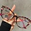 Tortoise TR90 Cat-Eye PresctiptionGlasses Frame W17334 - Pink Leopard Print   Bold Style