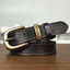 WAAMII Vintage Full Grain Leather Belt – Timeless Brass Buckle Jeans Belt for Women