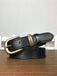WAAMII Vintage Full Grain Leather Belt – Timeless Brass Buckle Jeans Belt for Women