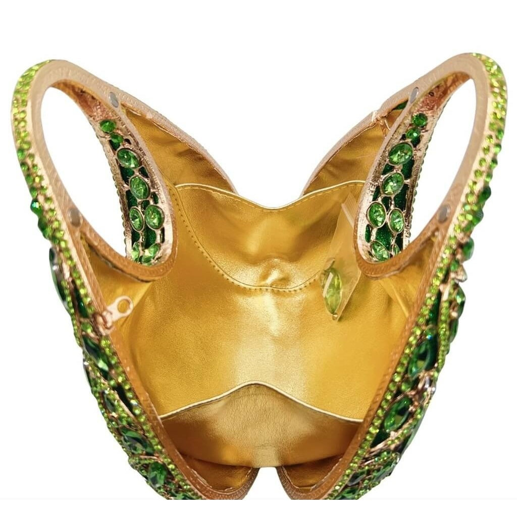 Vivid Leaf Marquise Rhinestone Handbag - View 3