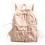 Bowknot Nylon Backpack Large Laptop School Bag For College Girls - Side profile (6) - WAAMII