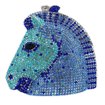 Bejeweled Stallion Minaudière - Blue rainbow - WAAMII