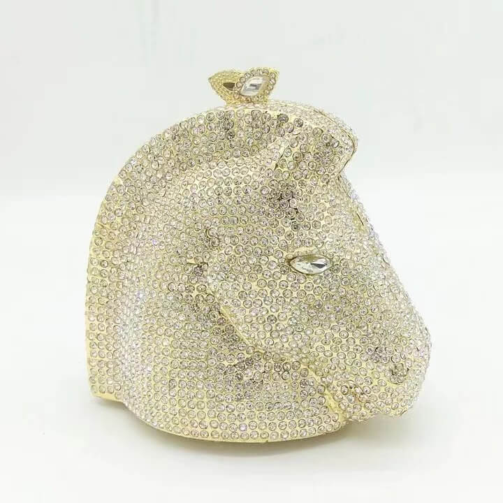 Bejeweled Stallion Minaudière - Gold white - WAAMII