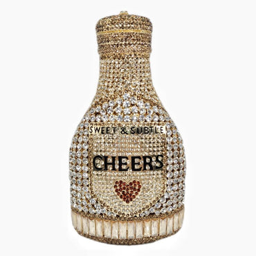 Crystal Champagne Bottle Clutch - - Luxury bags by WAAMII