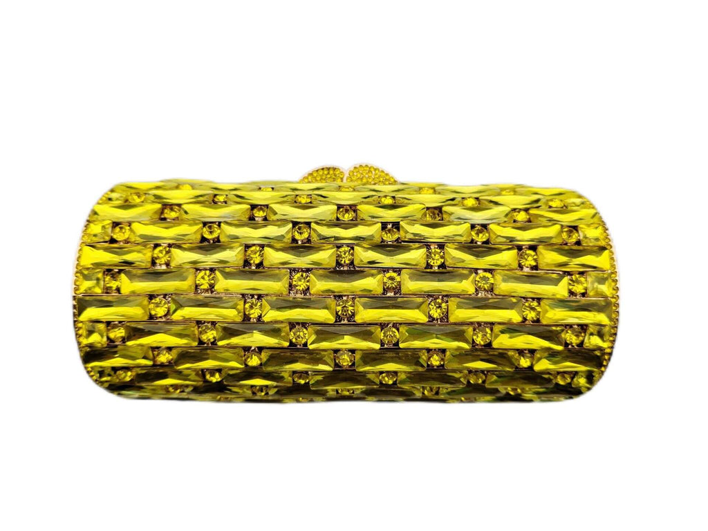 Clio Round Pillar Dimond Clutch Purse - WAAMII