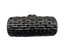 Clio Round Pillar Dimond Clutch Purse - black - WAAMII - (black)