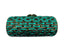 Clio Round Pillar Dimond Clutch Purse - Emerald - WAAMII - (emerald)