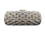 Clio Round Pillar Dimond Clutch Purse - Gold base clear-diamond - WAAMII - (gold-base-clear-diamond)