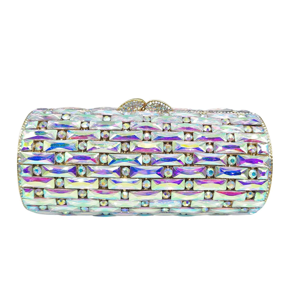 Clio Round Pillar Dimond Clutch Purse - Main View 09 - WAAMII