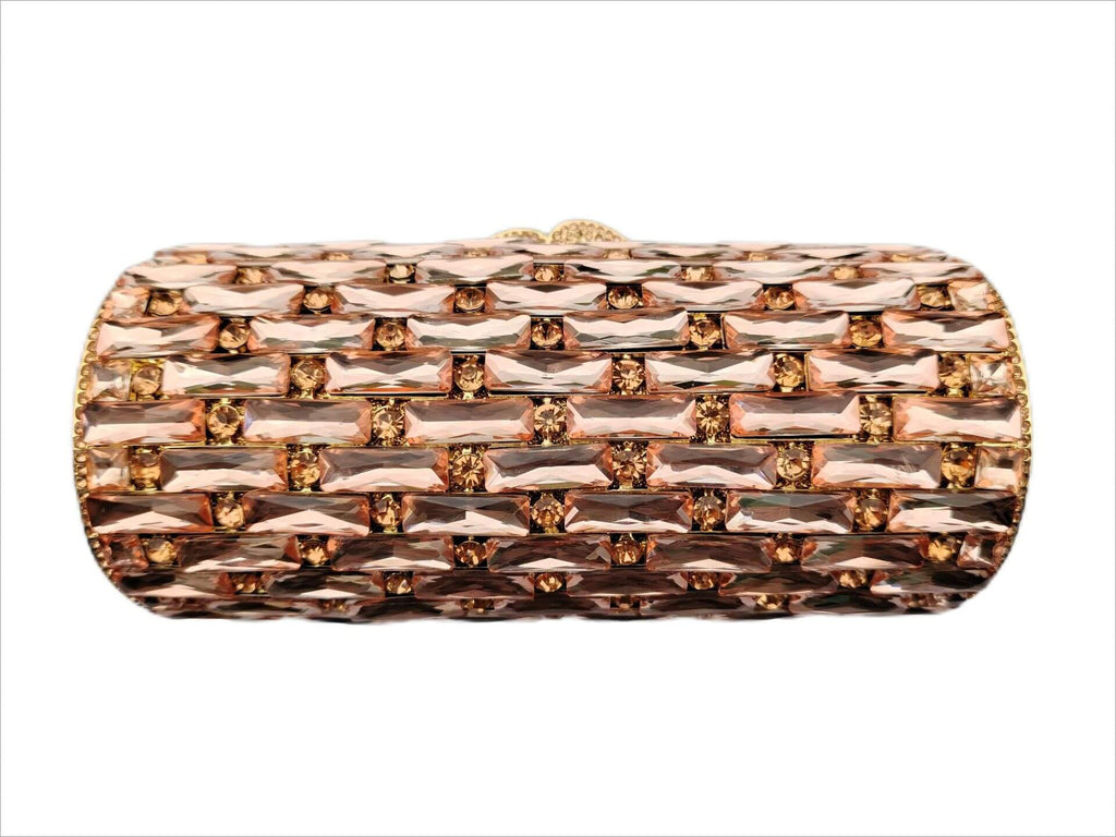 Clio Round Pillar Dimond Clutch Purse - Main View 12 - WAAMII