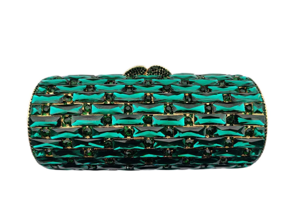 Clio Round Pillar Dimond Clutch Purse - Main View 14 - WAAMII