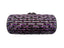 Clio Round Pillar Dimond Clutch Purse - Purple - WAAMII - (purple)