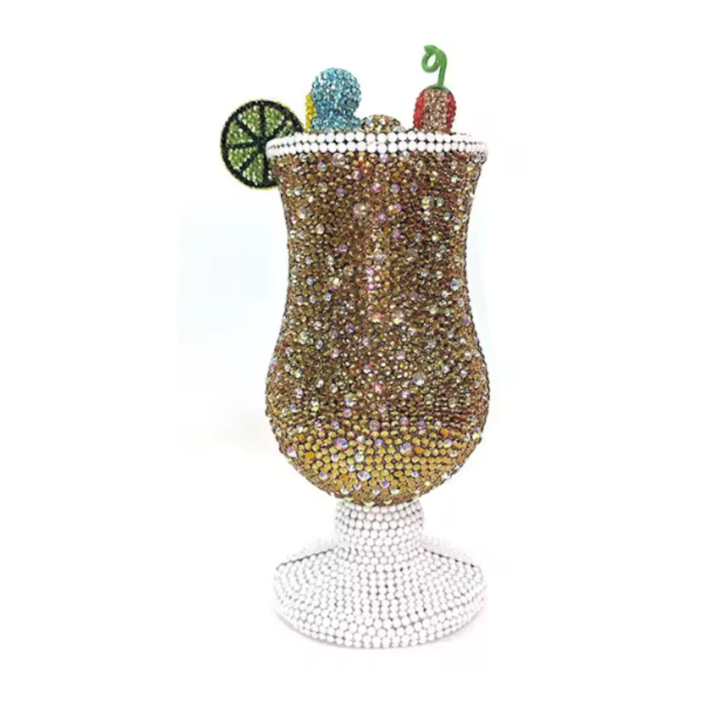 Sunset Spritz Hurricane Rhinestone Clutch