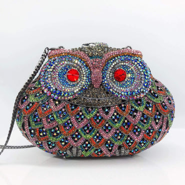 Dazzling Mystic Owl Evening Purse - Black rainbow - WAAMII