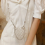 Handmade Beaded Mini Crossbody Bag – Pearl & Crystal Lipstick Purse