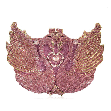 Swan Embrace Crystal Evening Clutch - Main product view (1) - WAAMII
