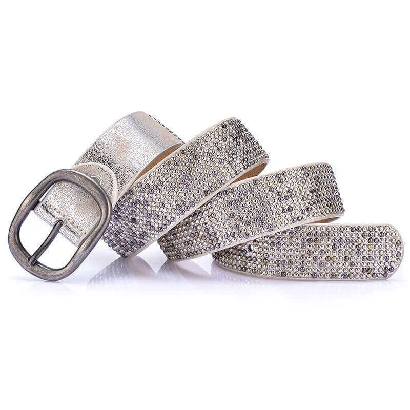 Rebeluxe Wide Studded Belt - Front view (10) - WAAMII