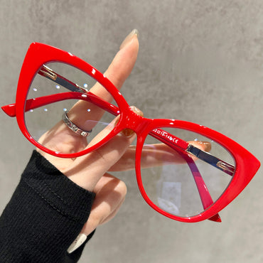 Luxe Cat Eye Red Prescription Glasses TR90 Eyeglasses Frame 16845