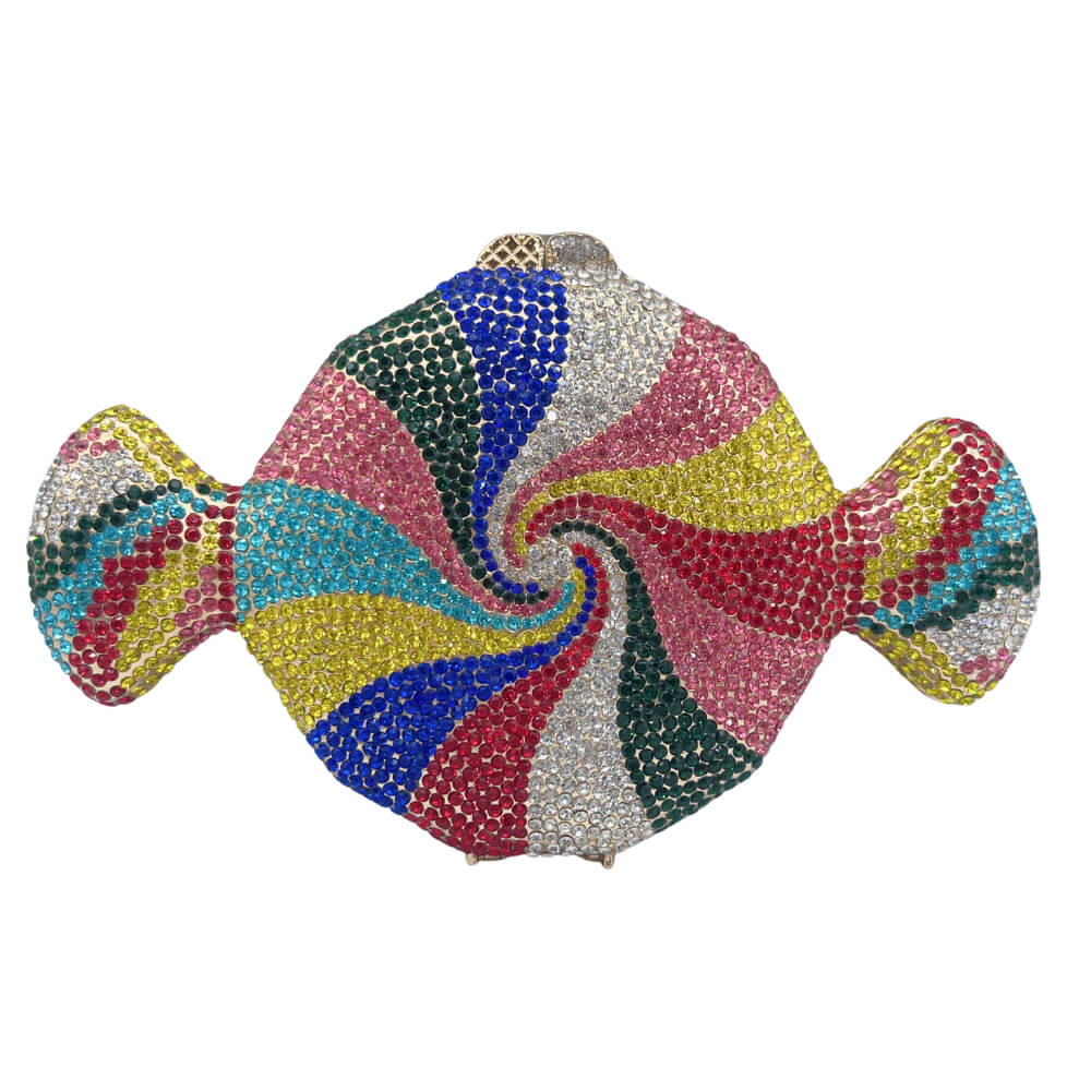 Full Diamond Candy Rhinestone Clutch Purse - Main View 01 - WAAMII