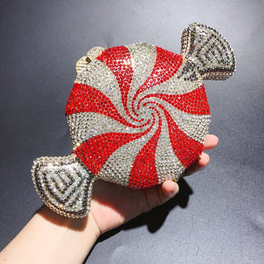 Full Diamond Candy Rhinestone Clutch Purse - Main View 06 - WAAMII