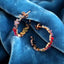Zirconia Rainbow hoop earrings