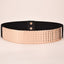 Luxury Gold/Silver/Black Elastic Wide Black Metal Belt For Women-WG13