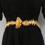 Gold Statement Fish Shell Design Stretch Belt for Women