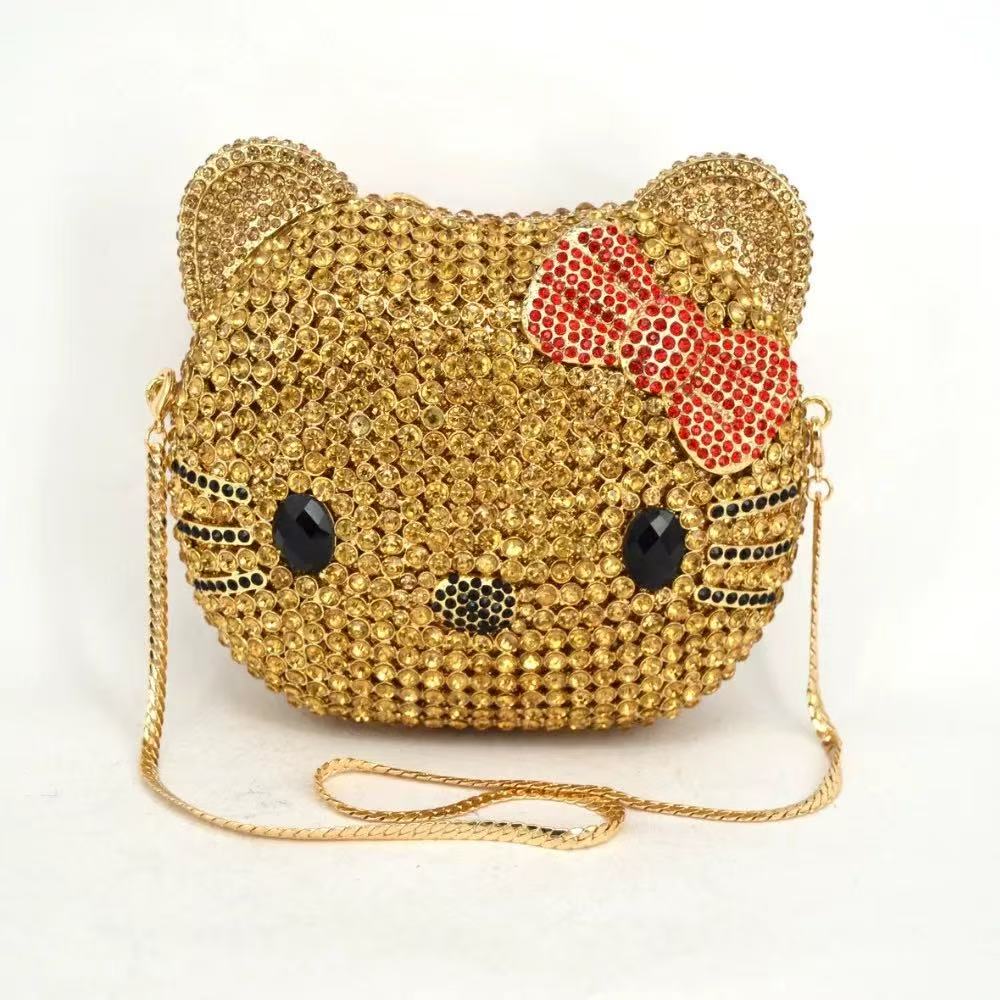 Sparkly Kitten Clutch Animal Minaudiere