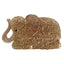 Jeweled Elephant Shaped Clutch - Gold base gold diamond - WAAMII