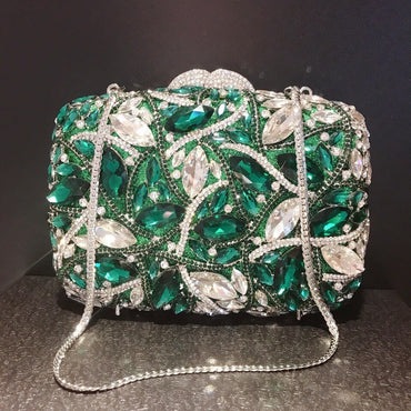 Luminia Teardrop Rhinestone Clutch Purse - Main View 01 - WAAMII