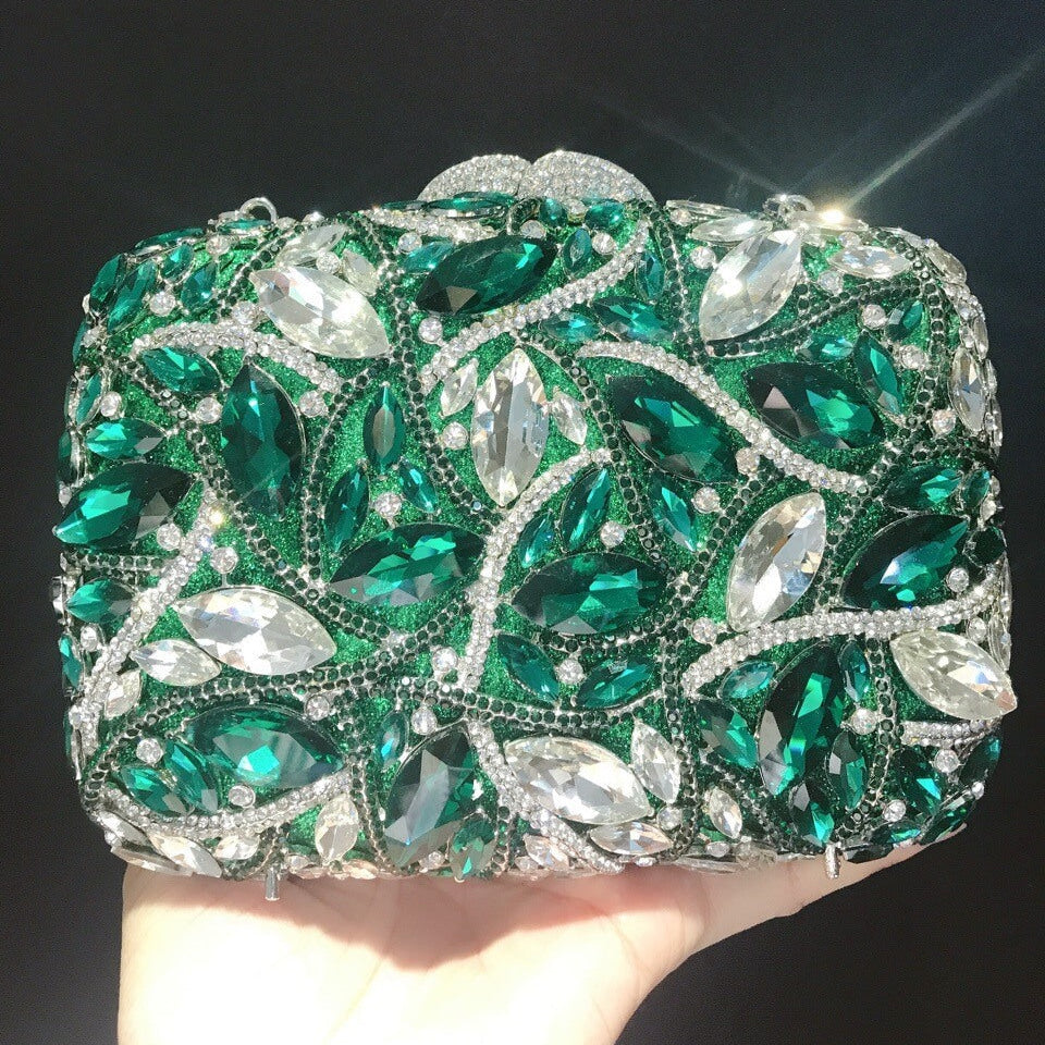 Luminia Teardrop Rhinestone Clutch Purse - Main View 03 - WAAMII