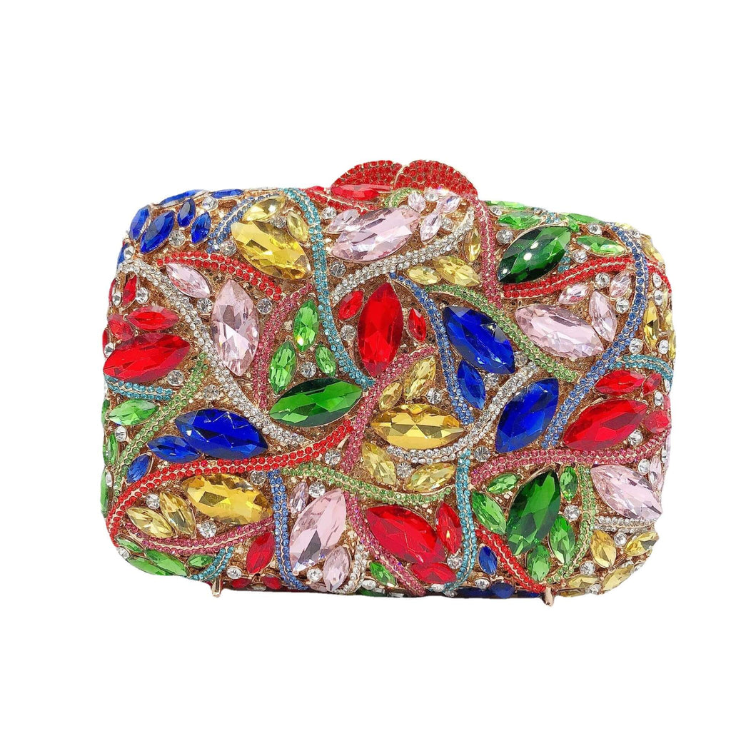 Luminia Teardrop Rhinestone Clutch Purse - Main View 05 - WAAMII