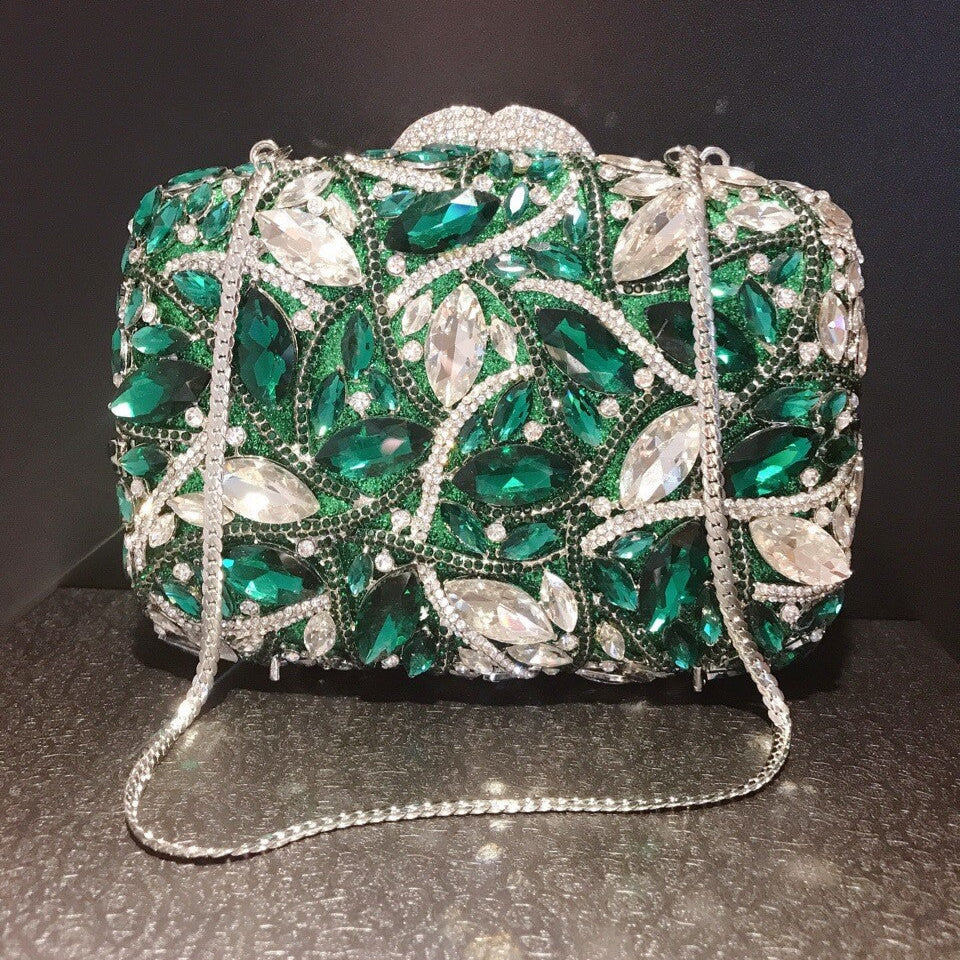 Luminia Teardrop Rhinestone Clutch Purse - Main View 06 - WAAMII