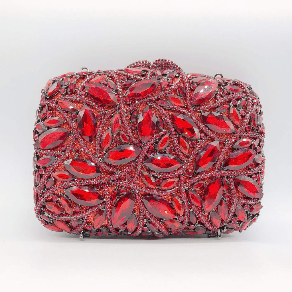 Luminia Teardrop Rhinestone Clutch Purse - Main View 08 - WAAMII